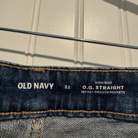 Old Navy OG Denim Shirts Embroidered Flag Americana Plus Size 22 - Picture 4 of 6